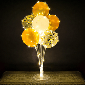 Glowy Confetti Balloon Bouquet
